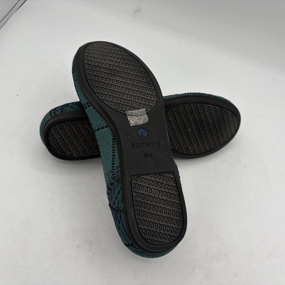 Rothy’s The Lounge Loafer In Preppy Plaid Green and Blue Size 6.5 retired flats - Picture 6 of 11